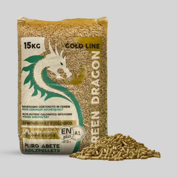 PELLET 100% Abete Gold Line Green Dragon